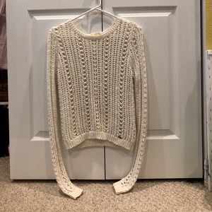 Hollister white and gold sweater